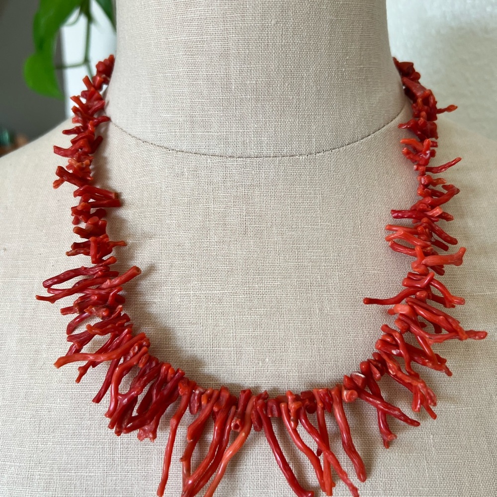 Elegant Red Coral Necklace